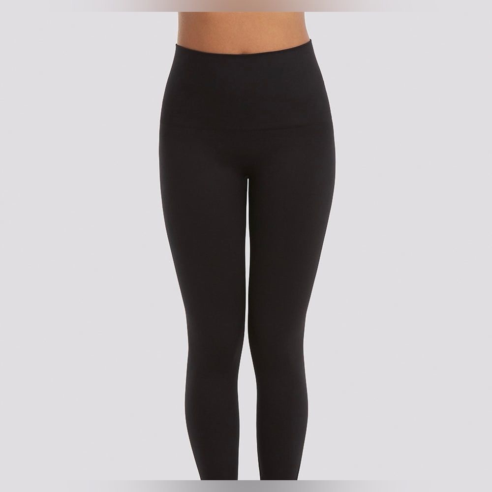 Spanx Seamless Shaping Black Leggings, Size M